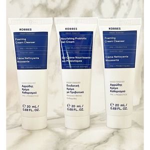 3 X KORRES Greek Yoghurt Nourishing Probiotic Stocking Stuffer .68oz ea NEW